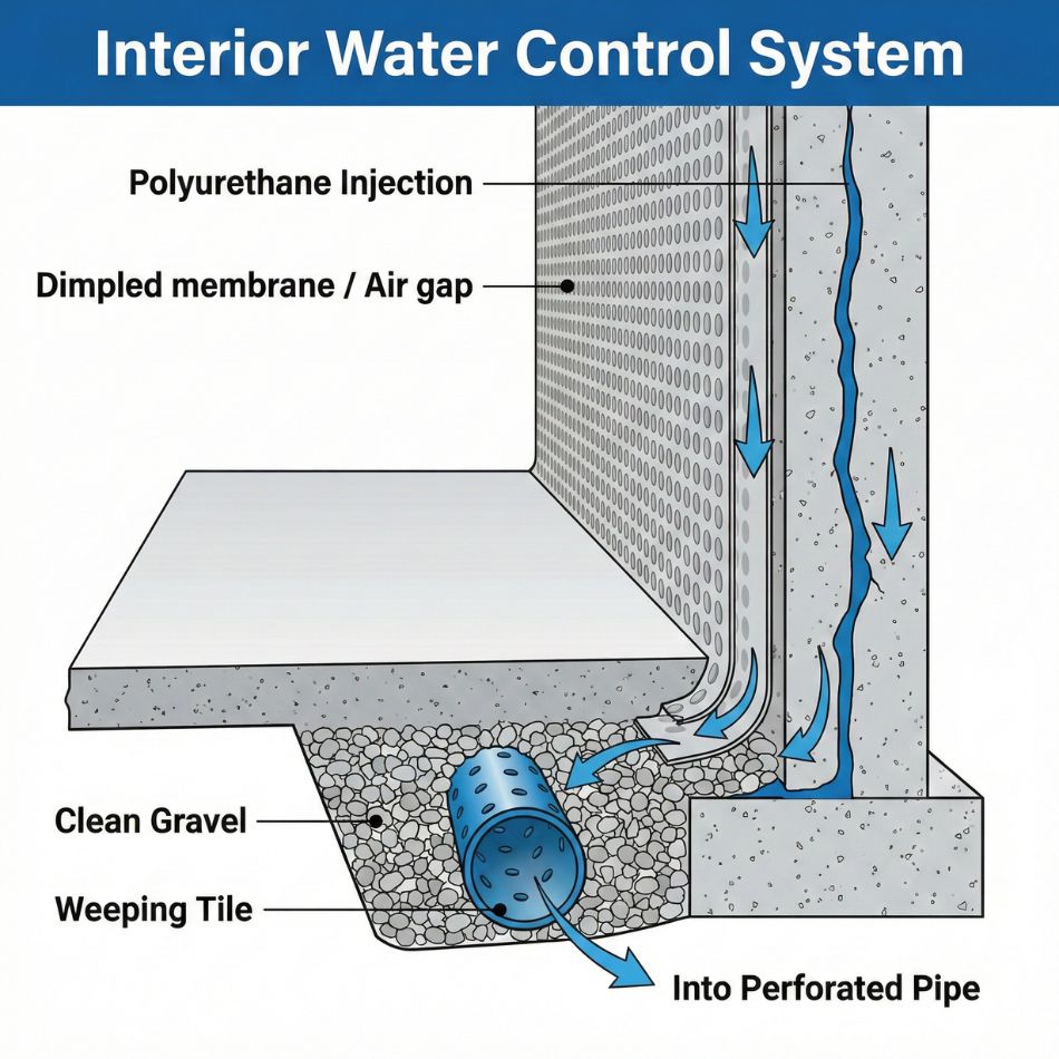 basement seepage heavy rain beaches