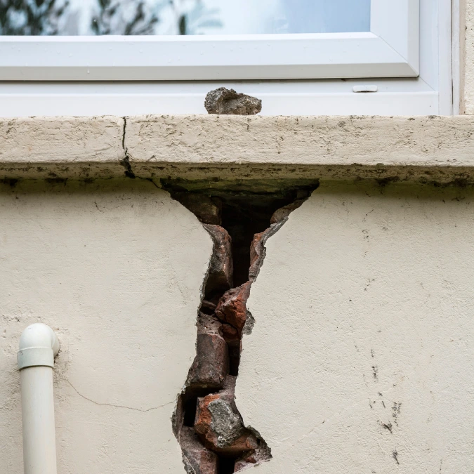 cracked floor