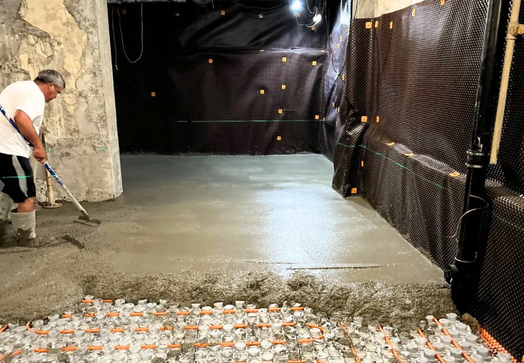 basement Underpinning and waterproofing job