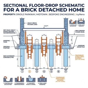 oriole parkway midtown brick home excavation
