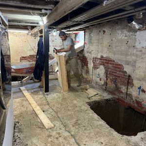 cleared interior excavation for concrete prep