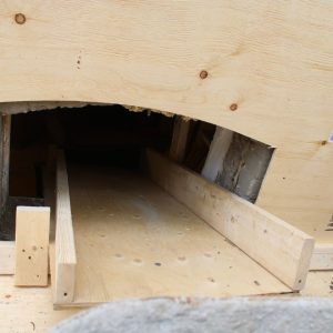 reinforced concrete pinning footing extension shared common brick wall