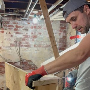 heritage brick home foundation trenching